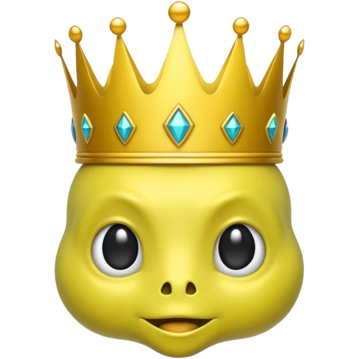 yellowalien with crowN emoji