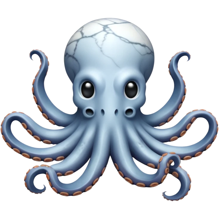 octopus scupted of white greek marble emoji