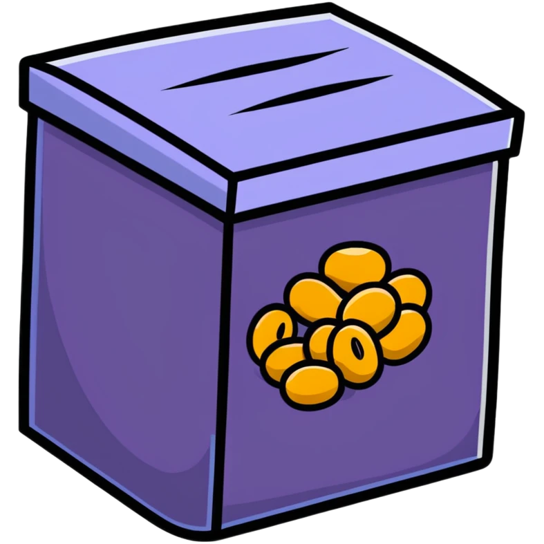 cartoon box of raisins with some raisins visible emoji