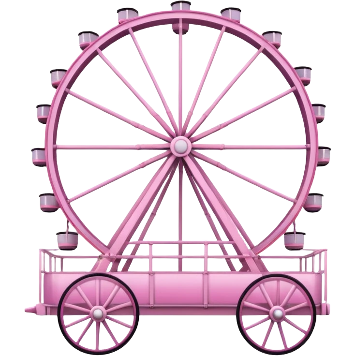 mix light pink dark pink and white girly theme park Ferris wheel emoji