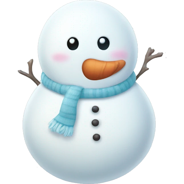 Kawaii cute snowman  emoji