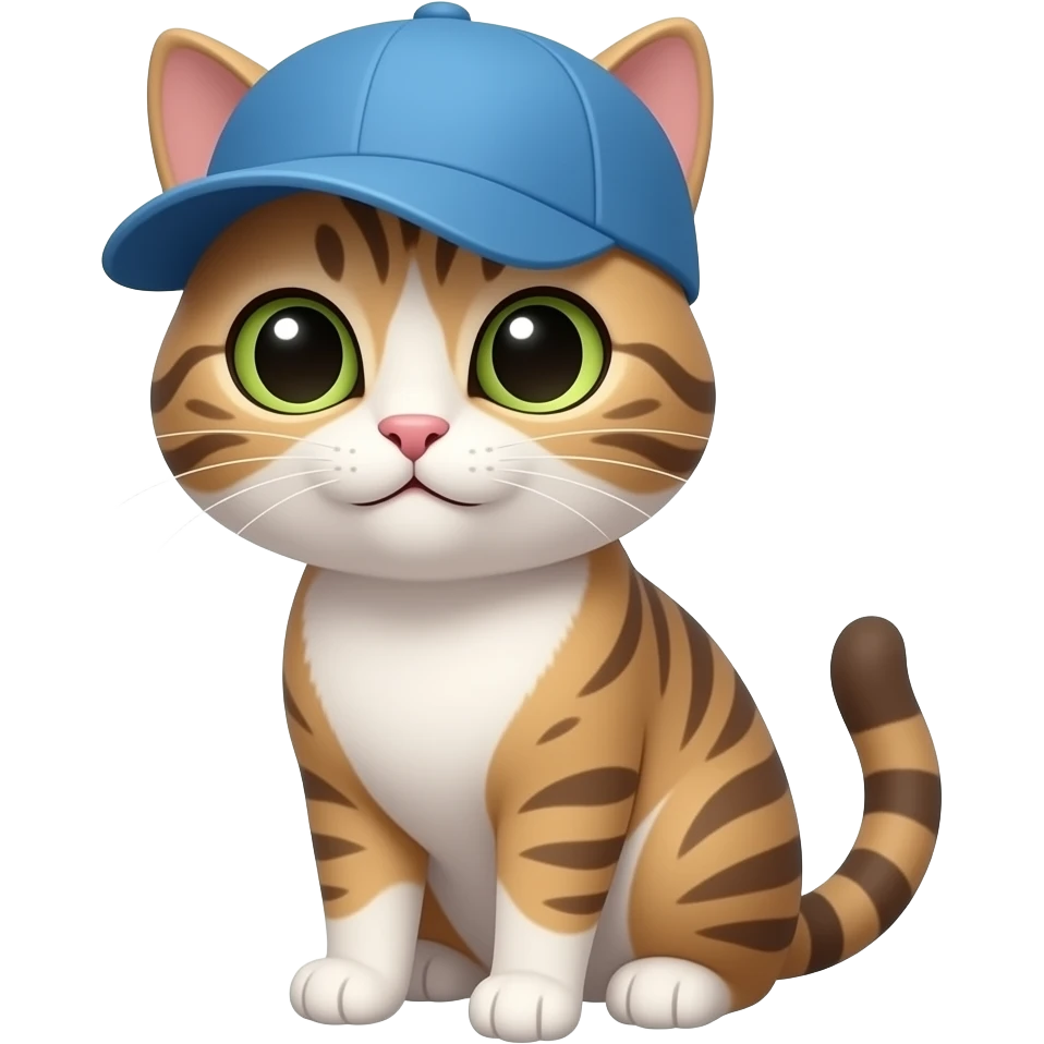 cat waeriing cap emoji