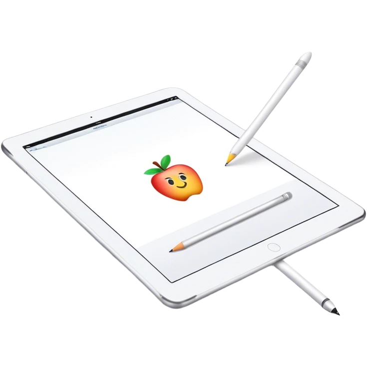 iPad and apple pencil  emoji