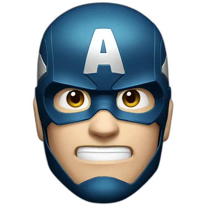 Captain America face emoji