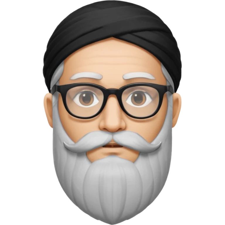 A kashmiri  criminal daku whose white face is somewhat triangular and  wears specs emoji
