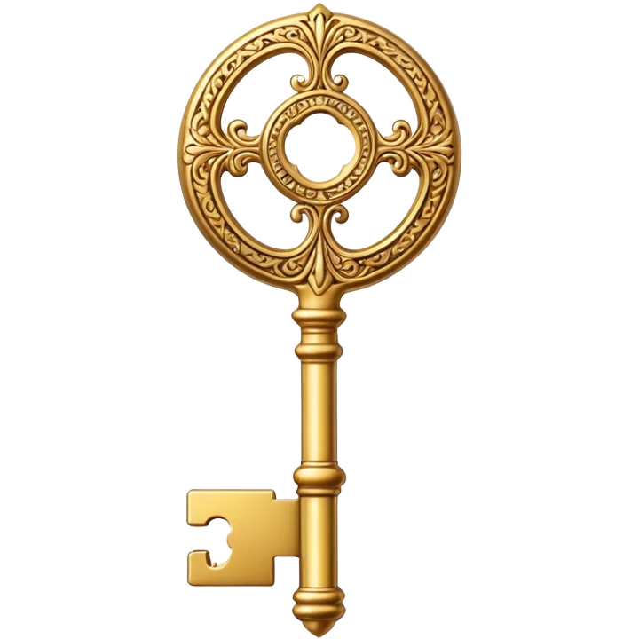 gold ornate key emoji
