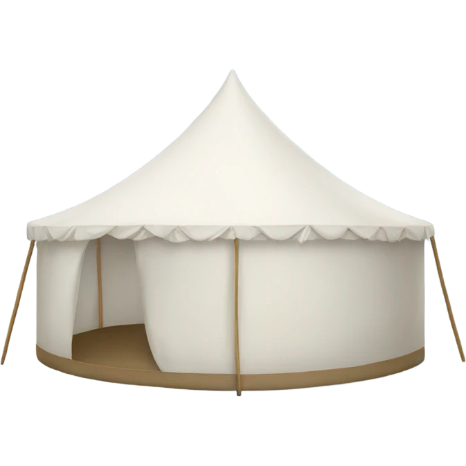 White circular tent emoji