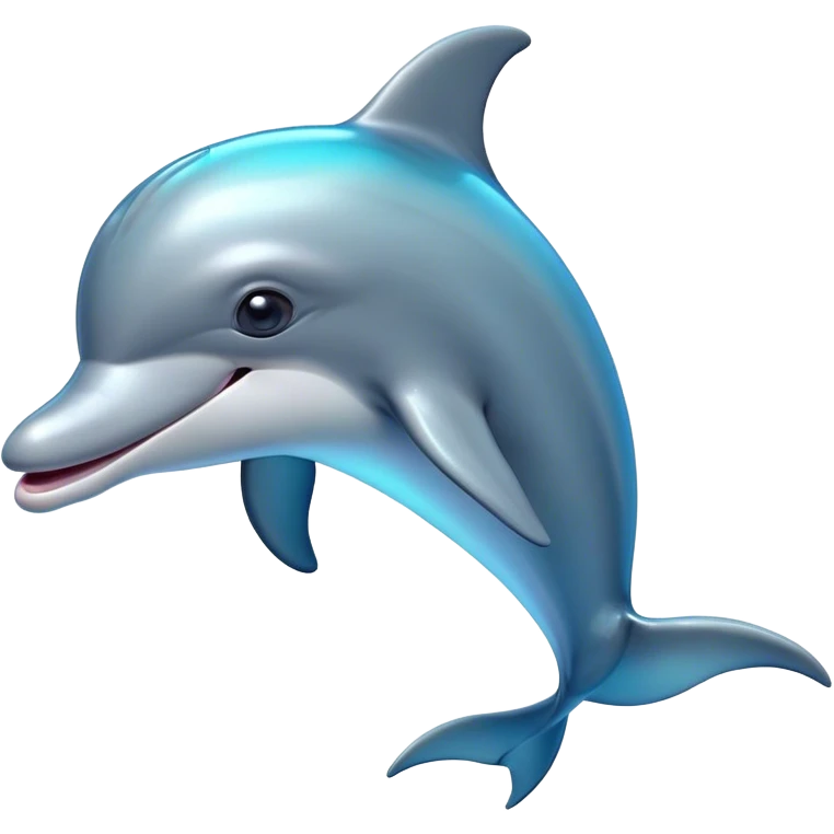Cinematic Comical Bottlenose Dolphin Portrait Emoji, Head tilted dramatically with an exaggeratedly amused expression, featuring a sleek, shiny glossy body with wide, comically expressive eyes full of playful disbelief and a quirky, animated dorsal fin, Simplified yet hilariously expressive features, highly detailed, glowing with a slightly sassy aquatic glow, high shine, dramatic yet playful, stylized with an air of cheeky marine mischief, soft glowing outline, capturing the essence of a meme-worthy dolphin that looks ready to side-eye its way into viral fame! emoji