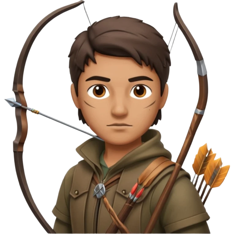 The classic hunter image with bow and arrow emoji