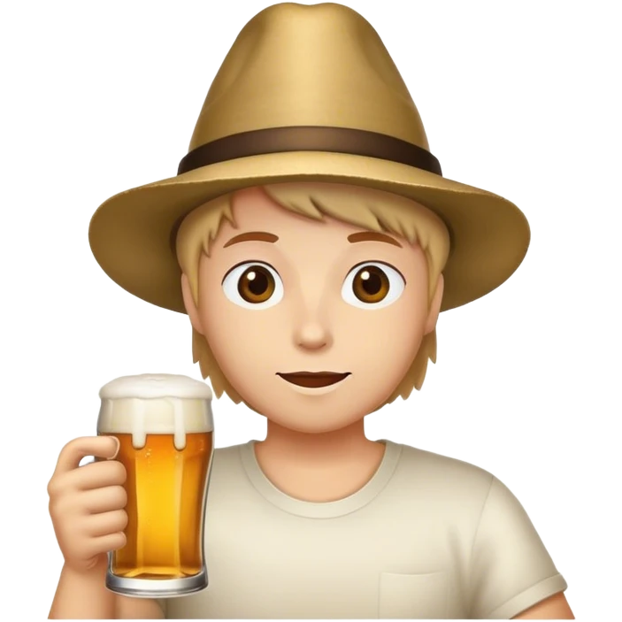 Beer drinking a beer emoji