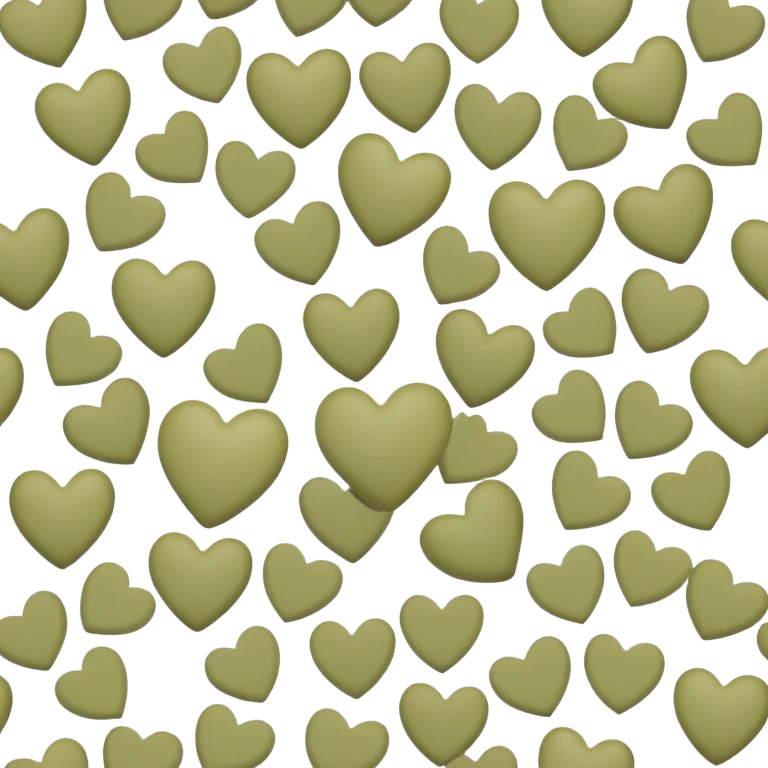 Lots of mini pale olive hearts  emoji