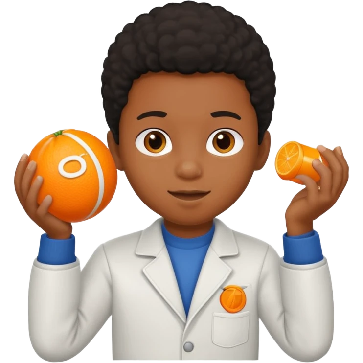 black kid playing orange formula 1 toy emoji