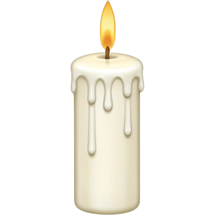Thin and long Candle dripping wax as if someone is holding it emoji