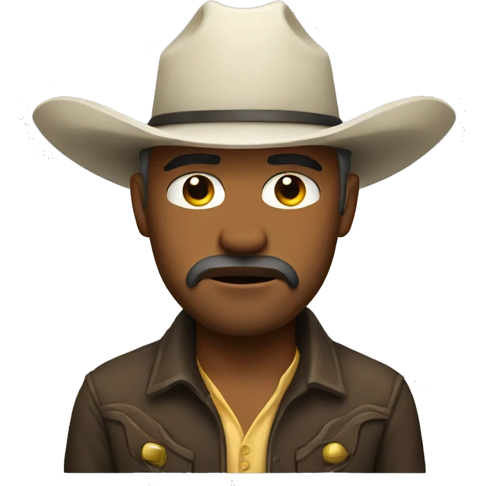 Sad white cowboy emoji