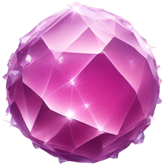 Pink crystallized planet earth emoji