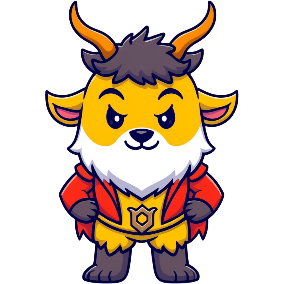 Beast from Beauty and the Beast with human-like mouth and facial expression, still with horns and fur, wearing prince outfit emoji