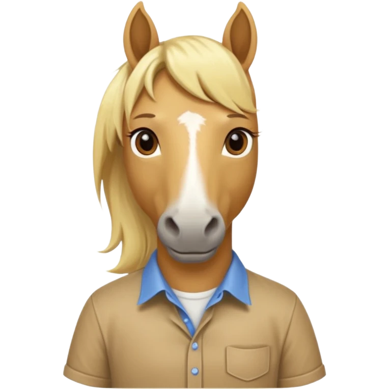 blonde horse with shirt  emoji
