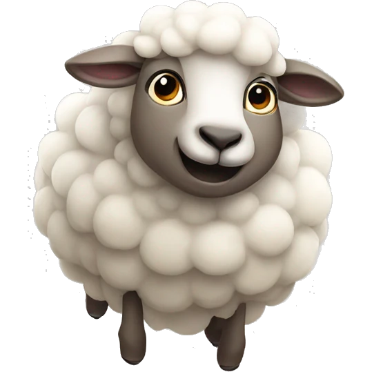 Cute sheep spinning  emoji