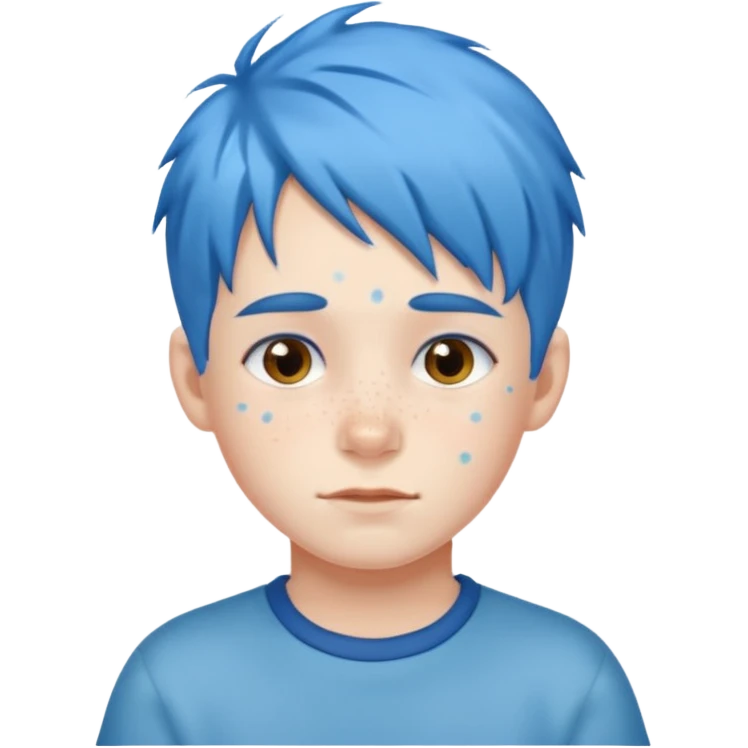 blue haired kid emoji