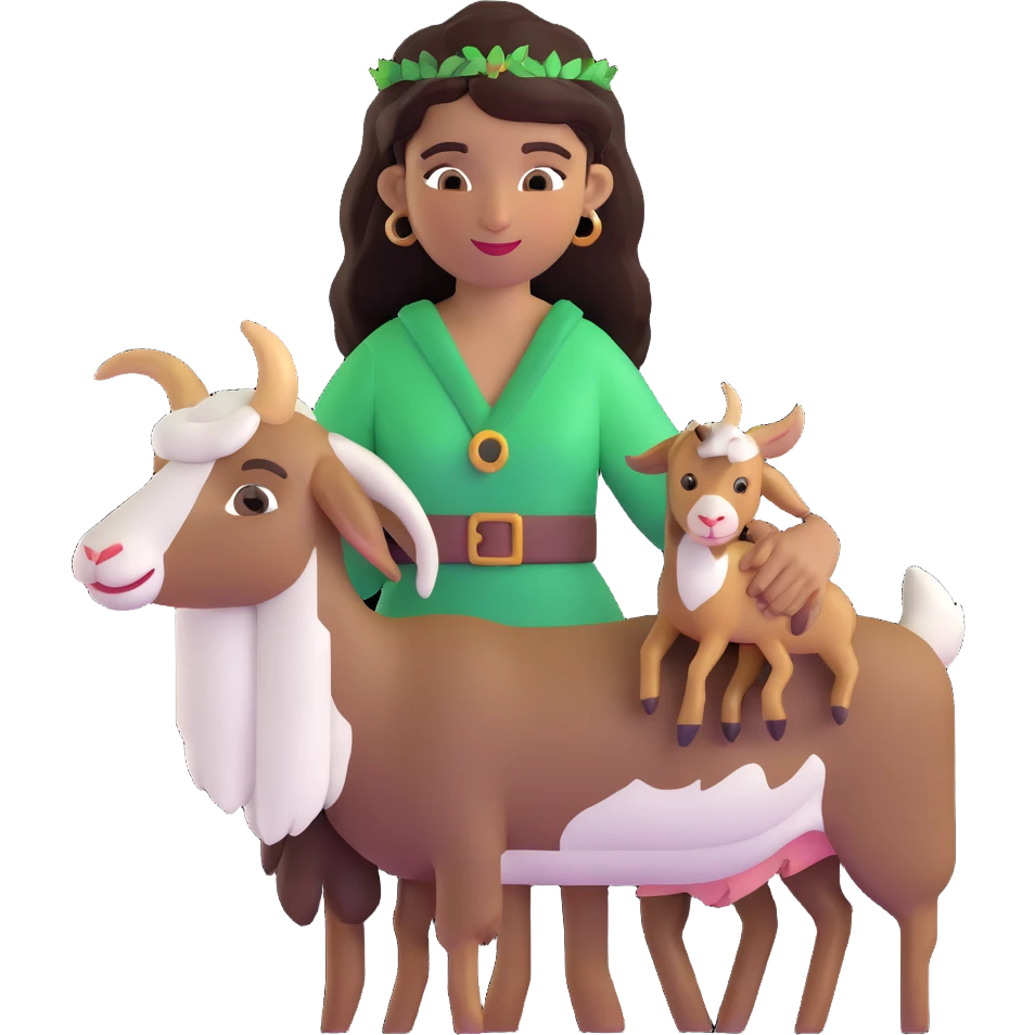 Esmeralda with her pet goat Djali emoji