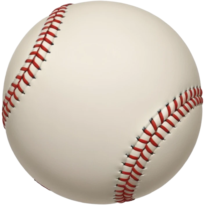 white baseball thai is curving, visible wind marks around it emoji