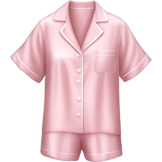 Light pink silk Pyjamas with short trousers  emoji