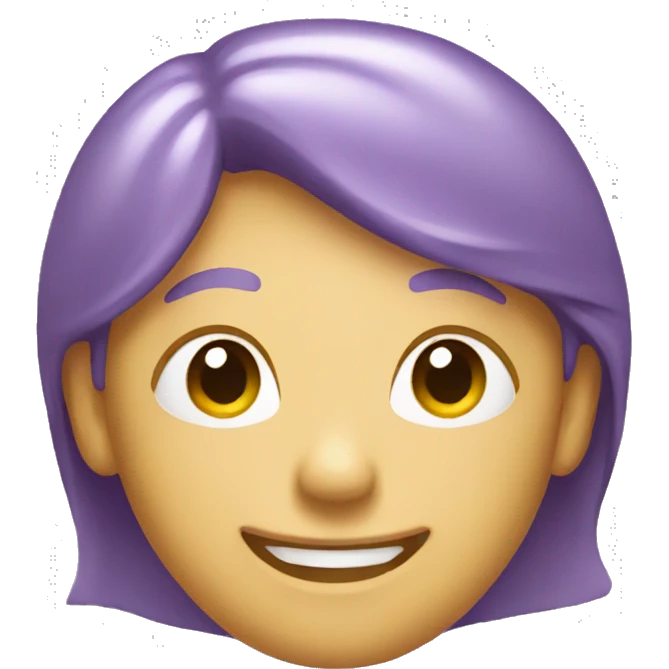 Light purple smile emoji emoji