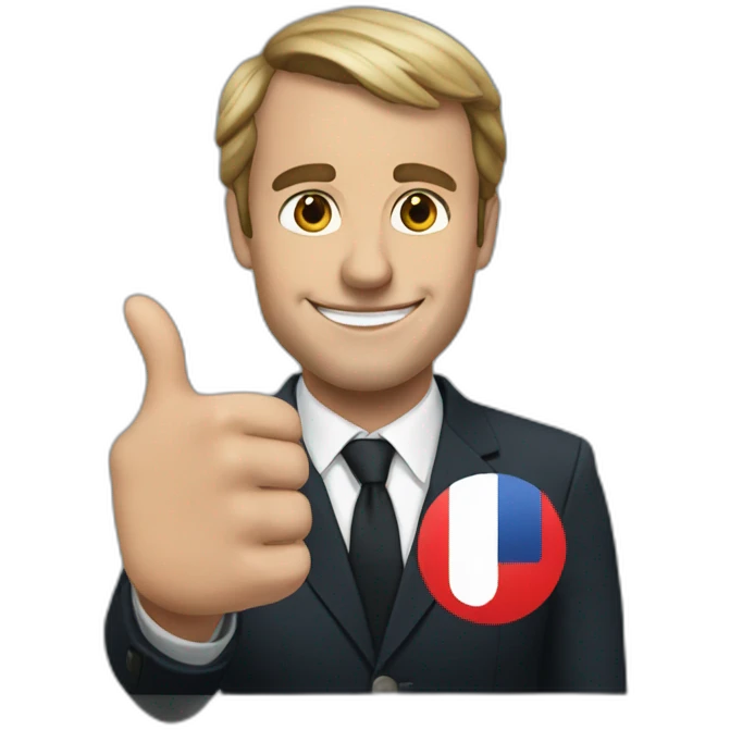 Macron thumb up emoji