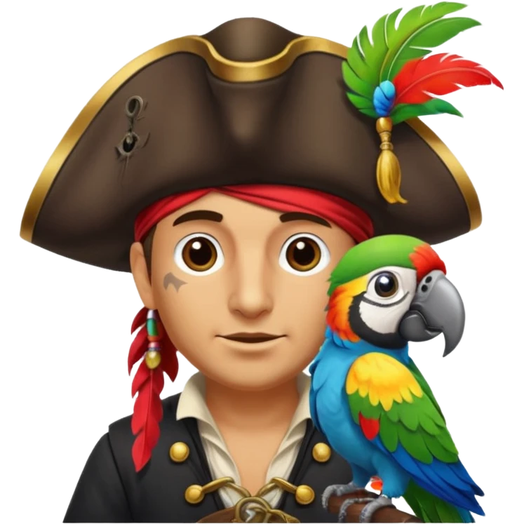 pirate and parrot emoji