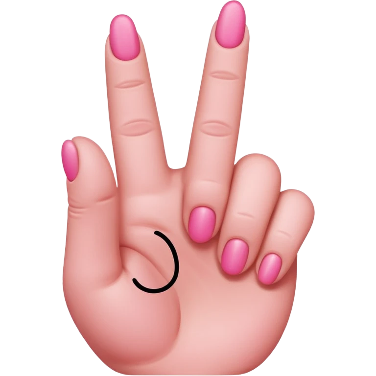 Pink middle finger emoji