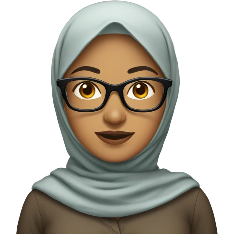indian hijabi with glasses emoji