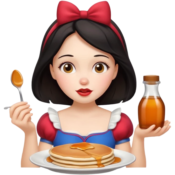 SnowWhite seal eating pancakes emoji
