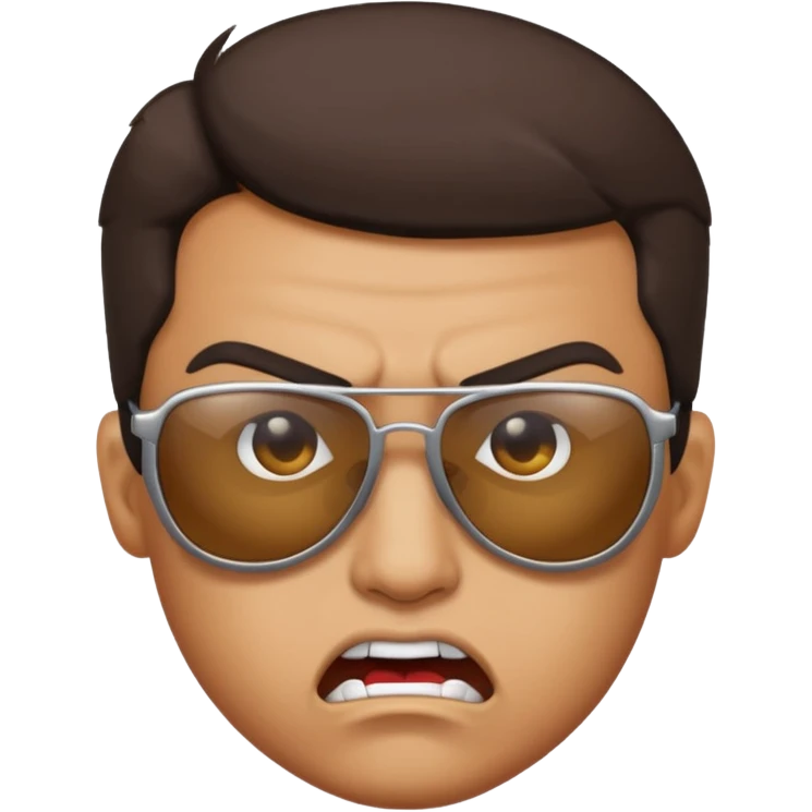 Angry face with sun glasses emoji