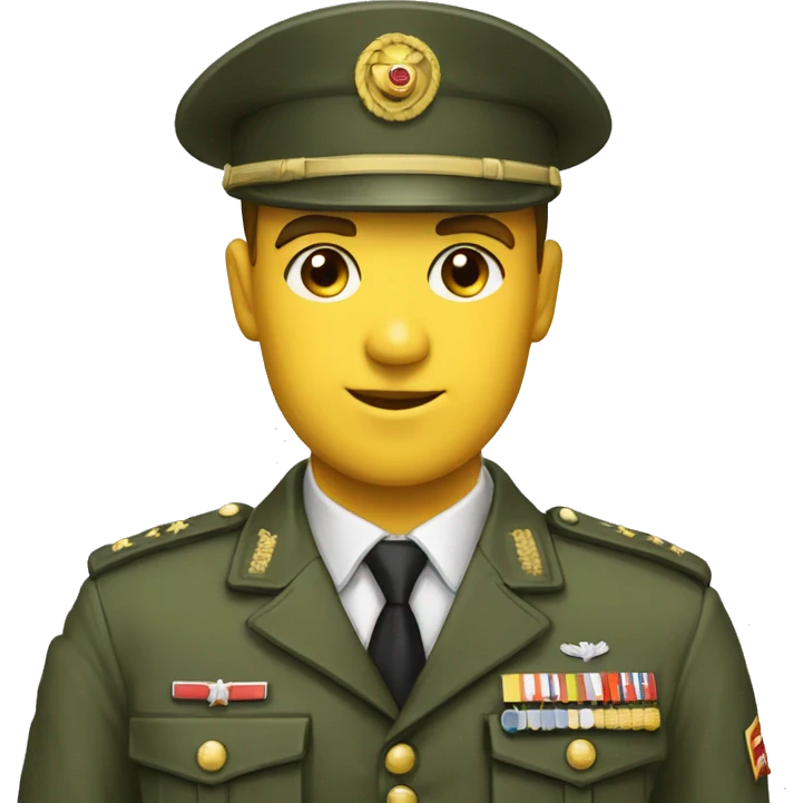 Aurel en tenue militaire  emoji