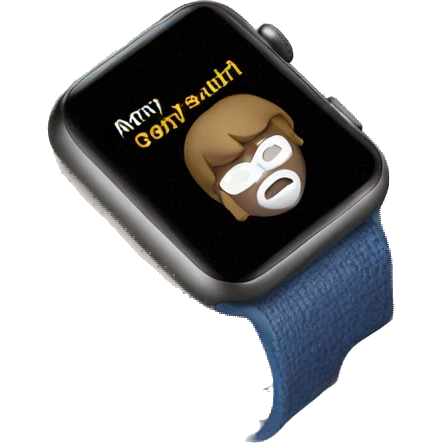 apple watch on a wrist emoji