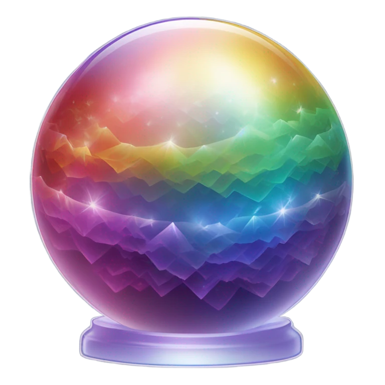 Rainbow crystal ball emoji
