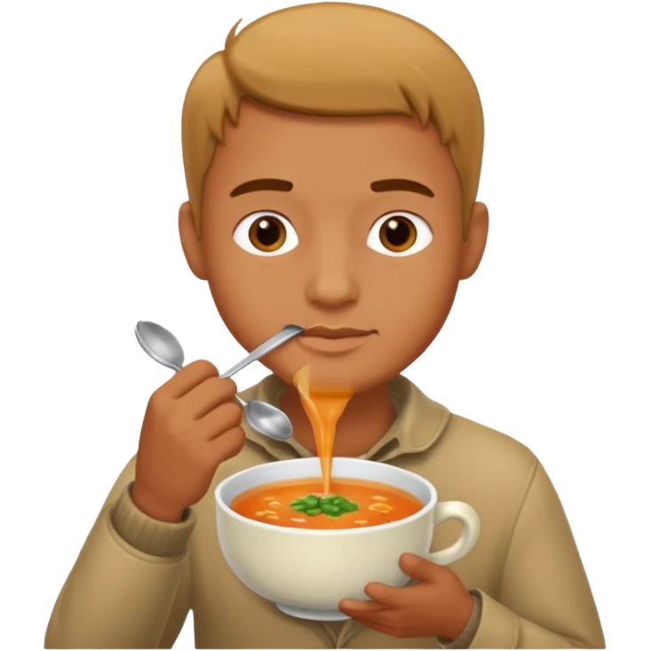 Başka çorba içen adam gerçekçi emoji