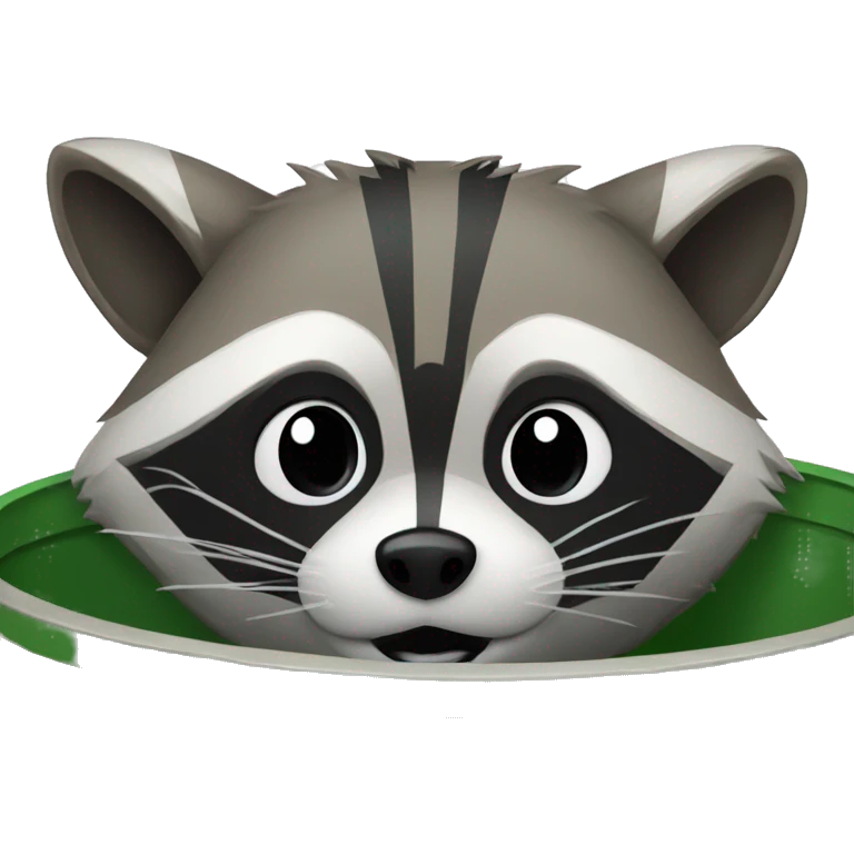Raccoon in dumpster emoji