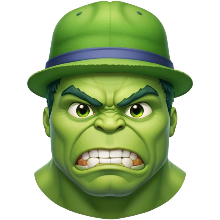 Hulk with hat emoji