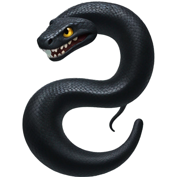 Black evil snake emoji