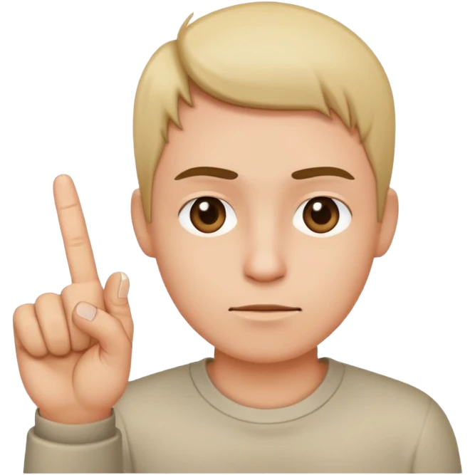 Straight face with the middle finger  emoji