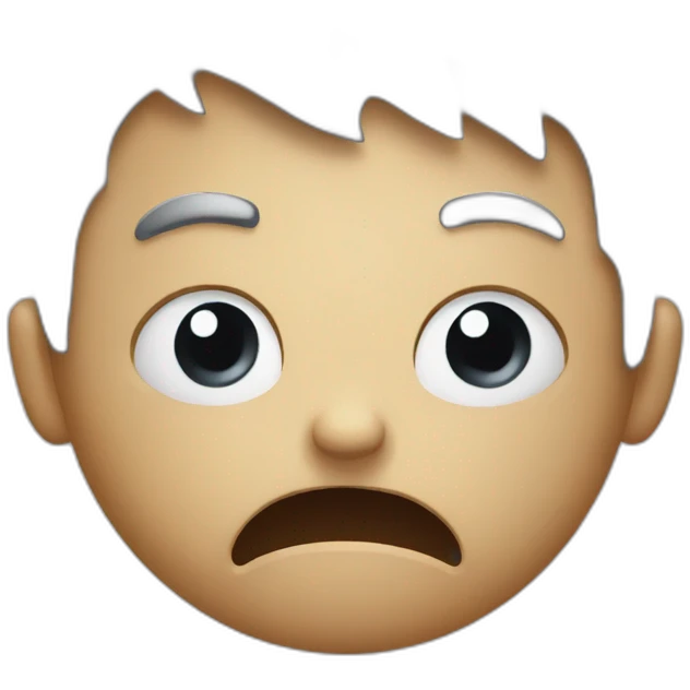Angry and confused face emoji