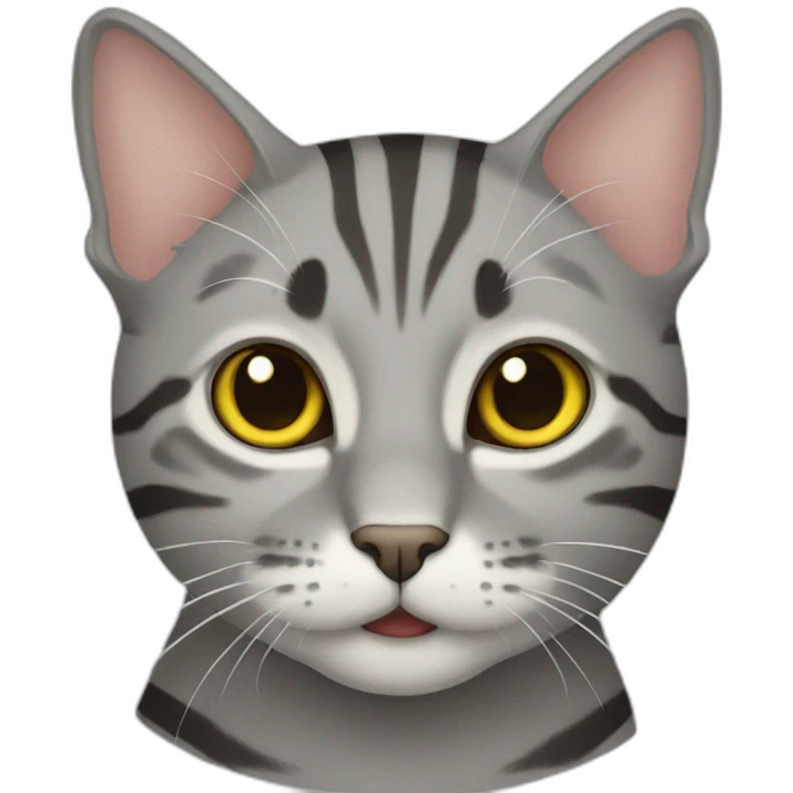 Gray tabby cat emoji