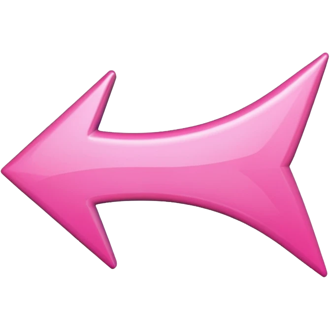 Pink curved go back arrow emoji