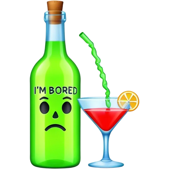 Bottle service sign saying “I’m bored” emoji
