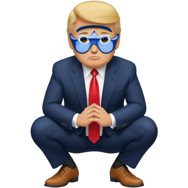 Donald trump squatting  emoji