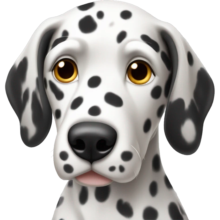 Dalmatian with long hair emoji