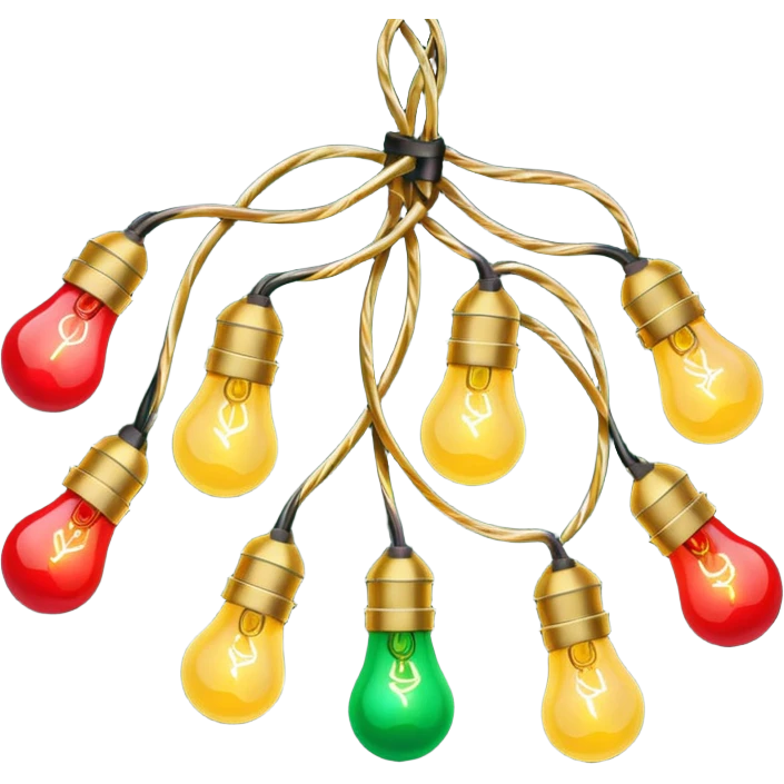 Christmas lights strang emoji