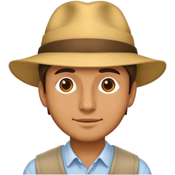 Man wears hat emoji