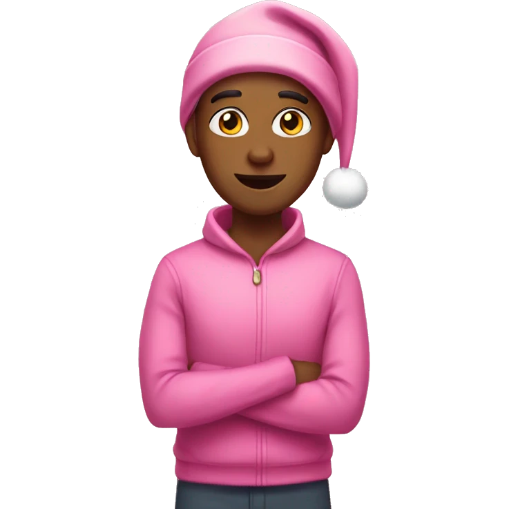 Christmas in pink emoji